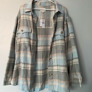 American Eagle Oversized Flannel Jacket